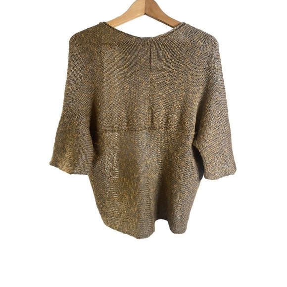 Margaret O’Leary Knit Shrug Sweater Khaki Blend Women Size 1 - Picture 2 of 5